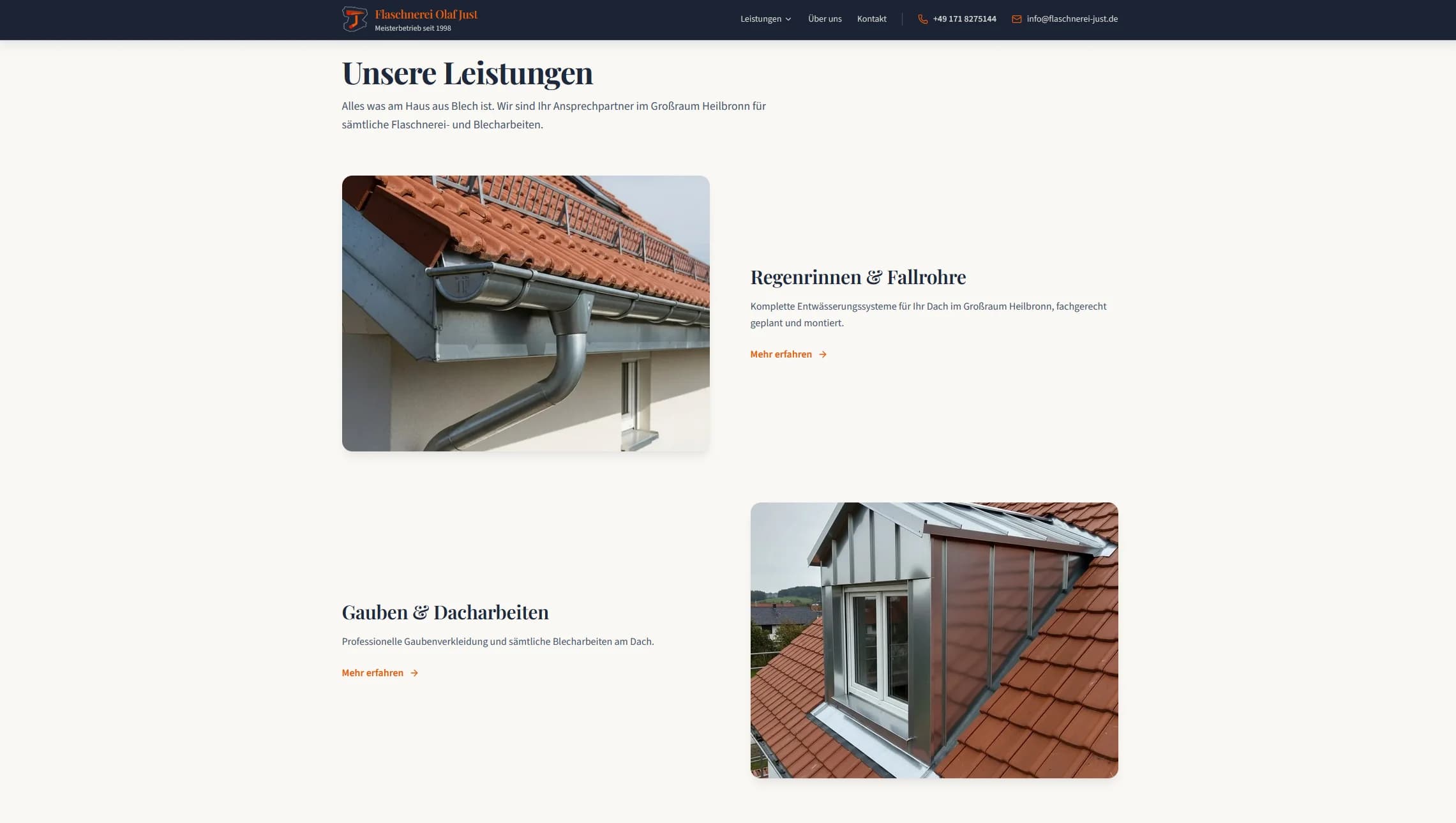 Flaschnerei Olaf Just — Detail 1